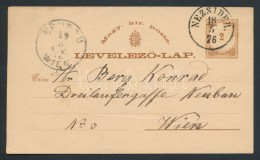 1876 2kr Díjjegyes LevelezÅ‘lap 'NEZSIBER' - 'NEUBAU / WIEN' - Other & Unclassified