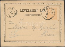 1874 Díjjegyes LevelezÅ‘lap 'KASSA' - 'LÅCSE' - Andere & Zonder Classificatie