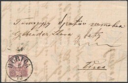 1873 Réznyomat 5kr Ollóval Vágva, Levélen ,,DUBICA' - ,,SISAK' - Wien - Otros & Sin Clasificación