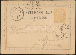 1872 Díjjegyes LevelezÅ‘lap CeglédrÅ‘l Mozgóposta Bélyegzéssel - Other & Unclassified
