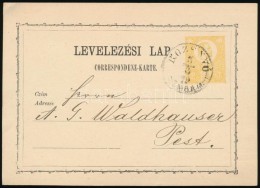 1872 Díjjegyes LevelezÅ‘lap ,,ROZSNYÓ GÖMÖR M' - Pest - Other & Unclassified