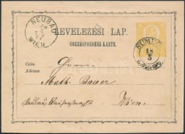 1871 2kr Díjjegyes LevelezÅ‘lap 'SÜMEG' - Wien - Altri & Non Classificati