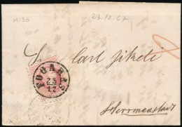 1867 5kr Levélen ,,FOGARAS' - ,,NAGY-SZEBEN' - Other & Unclassified