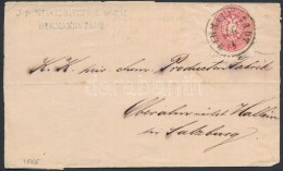 1866 5kr Levélen 'HERMANNSTADT' - 'SALZBURG' - Hallein - Andere & Zonder Classificatie