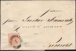 1854 3kr HP III. Szép Szélekkel, Lemezhibával Távolsági Levélen / With... - Other & Unclassified