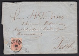 1854 3kr HP III. Szép Szélekkel Távolsági Levélen (teljes Tartalommal) 'TOTIS' -... - Andere & Zonder Classificatie