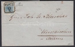 1853 9kr HP III. Szép Szélekkel Távolsági Levélen (teljes Tartalommal) 'PESTH' -... - Andere & Zonder Classificatie