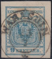 O 1850 9kr MP IIIb Szép / óriási Szélekkel, Vastag Papír / Thick Paper... - Other & Unclassified