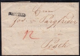 1831 Portós FertÅ‘tlenített Kolera Levél / Desinfected Cholera Cover With Postage Due ... - Autres & Non Classés