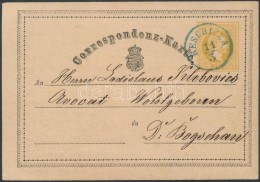 1870 2kr Német NyelvÅ± Díjjegyes LevelezÅ‘lap Kék 'RESCHITZA' Bélyegzéssel - Andere & Zonder Classificatie