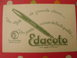 Buvard Edacoto Stylo Porte-mine Vers 1950 - Papierwaren