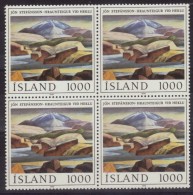 Islande N° 488 Neufs ** - Bloc De 4 - Peintres - Art - Jon Stefansson-Hraunteigur Vid Heklu - Unused Stamps