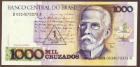 BRASIL 1 CRUZADOS NOVO / 1000 CRUZADOS ND  SERIE B  UNC - Brazilië