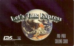 -CARTE-PREPAYEE-USA-LDS-LET'S TALK EXPRESS-31/12/98-Plastic Epais-TBE - Altri & Non Classificati