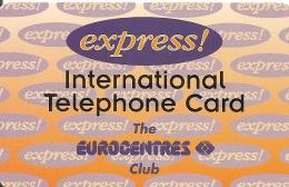 -CARTE-PREPAYEE-USA-EXPRESS-THE EUROCENTRES-CLUB--Plastic Epais-TBE - Altri & Non Classificati