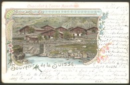 Souvenir De Suisse Chocolat & Cacao Maestrani Guttannen OLD POSTCARD 1901 - Guttannen