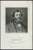 EugÂŠne Sue, Französischer Schriftsteller, Stahlstich Von B.I. Um 1840 - Lithografieën