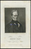 Henry Clay, US-amerikanischer Politiker, Stahlstich Von B.I. Um 1840 - Litografía