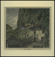BORGNE: Einsiedelei Longeborgne, Kolorierter Holzstich Um 1880 - Lithographies