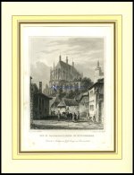 KUTTENBERG: Die St. Barbarakirche, Stahlstich Von Würbs/Poppel, 1840 - Lithographies