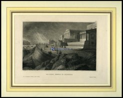 EDINBURGH: Die Hohe Schule, Stahlstich Von B.I. Um 1840 - Litografia