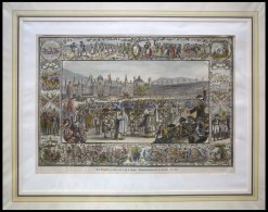 VIVIS: Das Winzerfest, Kolorierter Holzstich Von Jauslin Um 1880 - Litografia