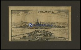 STRASSBURG, Gesamtansicht Auf D. Ferne, Kupferstich Von Riegel Um 1690 - Lithographies