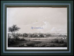 KOPENHAGEN (Kjöbenhavn Seet Fra Valby-Bakke), Gesamtansicht, Lithographie Mit Tonplatte Von Alexander Nay Nach Wilh - Lithographies