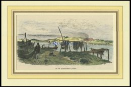 HADERSLEBEN: An Der Förde, Kolorierter Holzstich Von G. Schönleber Von 1881 - Lithographies