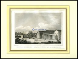 WIESBADEN: Der Kursaal, Stahlstich Von Schönfeld/Poppel, 1840 - Lithographies