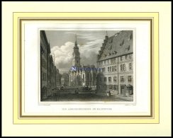 HANNOVER: Die Ägidienkirche, Stahlstich Von Osterwald/Poppel, 1840 - Lithographies