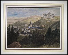 BLANKENBURG: Schloß Und Stadt, Kolorierter Holzstich Nach Probst Von 1878 - Lithographies