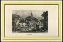 AHRENBERG, Teilansicht, Stahlstich Von Winkles Um 1840 - Lithographies