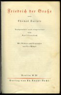 KLASSISCHE LITERATUR Thomas Carlple: Friedrich Der Große, Verlag Von Th. Knaur Nachf., Berlin W50, Leichte Gebrauc - Otros & Sin Clasificación