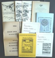 PHIL. LITERATUR 7 Verschiedene Hefte Luftfahrt: Die Flugmarken Der Aero-Targ GmbH Poznan 1921 (2x), 1964, Der Deutsche F - Philatélie Et Histoire Postale