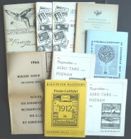 PHIL. LITERATUR 7 Verschiedene Hefte Luftfahrt: Die Flugmarken Der Aero-Targ GmbH Poznan 1921 (2x), 1964, Der Deutsche F - Filatelia E Historia De Correos