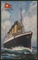 ALTE POSTKARTEN - SCHIFFE T.S.S. TITANIC, WHITE STAR LINE, Farbige Künstlerkarte Von 1912, Von Bielefeld Nach New Y - Andere & Zonder Classificatie