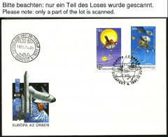 EUROPA UNION FDC BRIEF, 1991, Weltraumfahrt, Komplett (bis Auf Monaco Bl. 50) Auf FDC`s, Mit Einigen Dubletten, Pracht, - Collezioni