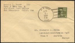 FELDPOST 1954, Feldpostbrief Aus Taiwan über Das Amerikanische Haupt-Feldpostamt In San Francisco Nach Wien, Mit Fe - Usati