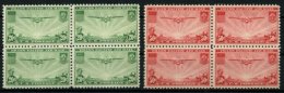 USA 400/1 VB **, Scott C21/2, 1937, Manila-Hongkong In Viererblocks, Prachtsatz, $ 90.- - Used Stamps