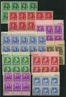USA 455-89 **, Scott 859-93, 1940, Berühmte Amerikaner In Unterschiedlichen Einheiten Mit Plattennummern, Prachtsat - Used Stamps