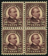 USA 274 VB **, Scott 564, 1923, 12 C. Cleveland Im Postfrischen Viererblock, Pracht - Oblitérés