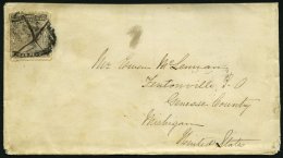 KANADA - PRINCE EDWARD ISLAND 7 BRIEF, 1871, 4 P. Schwarz Mit Stempel Und Federzug Auf Brief Nach Michigan, Feinst - Usados