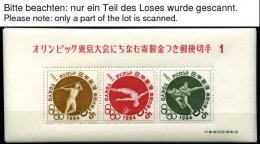 JAPAN Bl. 67-72 **, 1964, Olympische Spiele Tokyo VII, 6 Blocks Komplett, Pracht, Mi. 50.- - Andere & Zonder Classificatie