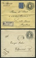 CHILE 1896-1907, 10 Verschiedene Belege, Dabei Ganzsachen, Einschreiben Etc., Feinst/Pracht - Cile