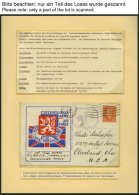 TSCHECHOSLOWAKEI Brief,o,*, **, 1940-48, Interessante Sammlung Mit 27 Bedarfsbelegen, Dabei Feldpost, Zensurbelege, Dazu - Colecciones & Series