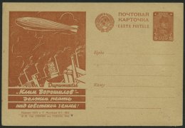 GANZSACHEN P 103 BRIEF, 1931, 5 K. Zeppelin-Ganzsachenkarte, Bild 29, Ungebraucht, Pracht - Altri & Non Classificati