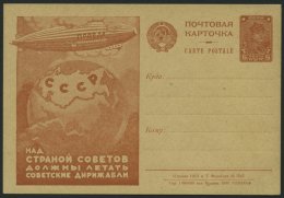 GANZSACHEN P 91.II BRIEF, 1930, 5 K. Zeppelin-Ganzsachenkarte, Bild 52 (7643), Ungebraucht, Pracht - Altri & Non Classificati