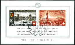 SCHWEIZ BUNDESPOST Bl. 7 O, 1942, Block Pro Patria, Pracht, Mi. 300.- - Oblitérés