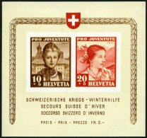 SCHWEIZ BUNDESPOST Bl. 6 **, 1941, Block Kriegs-Winterhilfe, Pracht, Mi. 110.- - Oblitérés